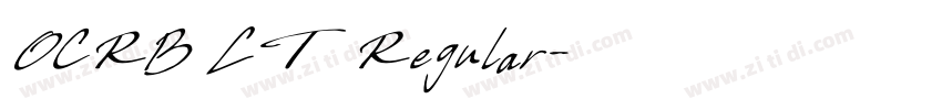 OCRB LT Regular字体转换